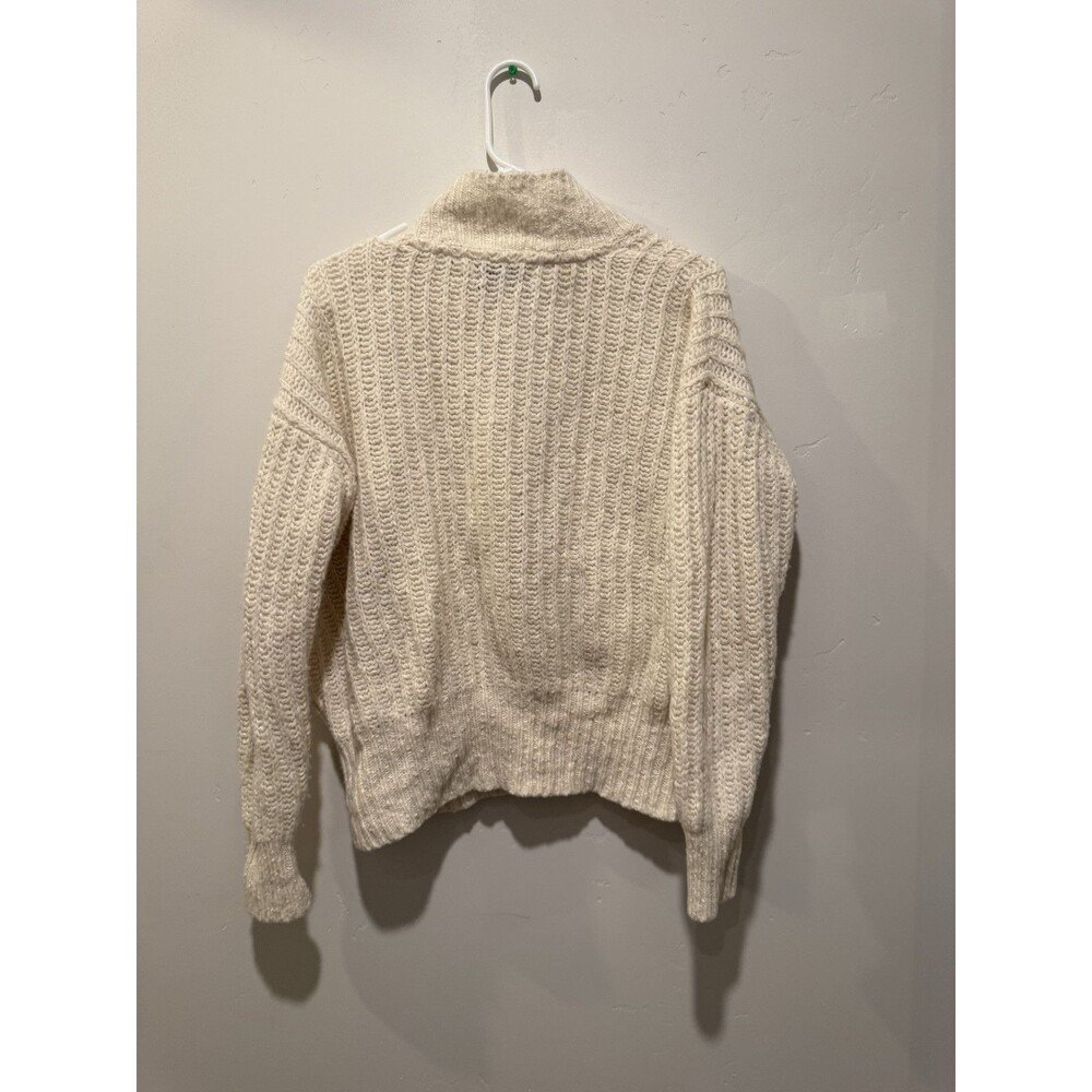 Anthropologie Pilcro Joyce Chunky Cable Knit Pullover Sweater M V Neck - Picture 4 of 5
